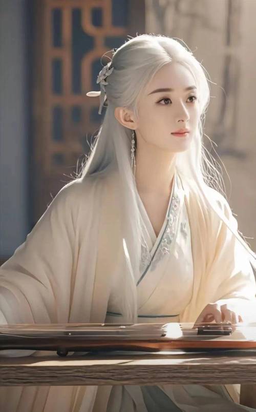 古装白发女神_女明星古装白发_女星白发古装造型